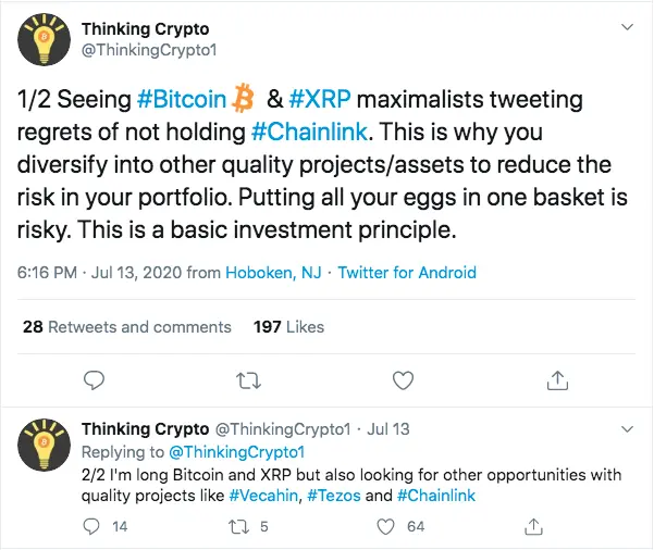 Influencer, Thinking crypto about Chainlink